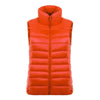 Down Coat Woman Short Slim Thin Light Plus Size Waistcoat   orange