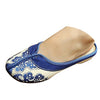 Chinesisch Bestickt Schuhe Damen Baumwolle Sandalen Drag Baby Blau