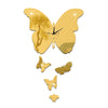 DIY Creative Decoration Butterfly Princess Mirror Quartz Wall Clock
