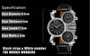 Multi Time-Zone Stainless Steel Quartz Wrist Watch black