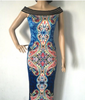 Sexy Boho Cold Shoulder Paisley Holiday Maxi Long Dress Party evening Event