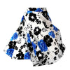 Hepburn Style Vintage Bubble Skirt A-line Pleated Skirt   white blue