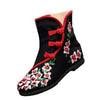 Vintage Peking Stoff Schuhe Bestickt Stiefel 12-02