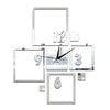 DIY Wall Clock 3D Creative Living Room Silent Mirror