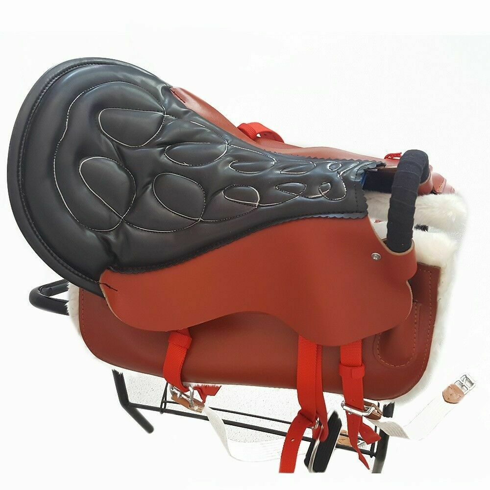 Saddle Small Short Horse Equestrian Supplies   red brown