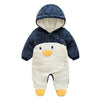 Infantil Algodón Monos de una Sola Pieza Grueso Enterito 0-3-6 Meses Pingüino