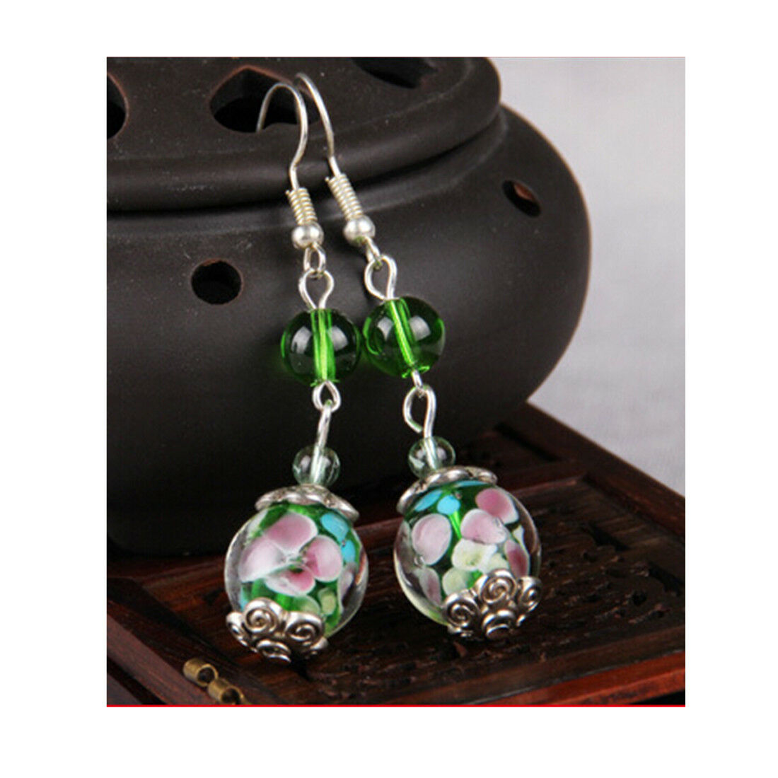 Earring Woman Vintage Fashionable Colored Glaze Earring Mori