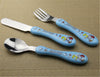 The First Cutlery Set Knife Fork Spoon Kids Toddler Mealtime Happy Day Metal