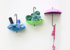6 Piezas Moda Sombrilla Forma Ganchos de Pared