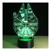 3D Star War Millennium Falcon Projector Night Bulb USB Powered LED Lights Desk L