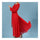 Long Sleeve Dress Bohemian Long Skirt Chiffon   red   S