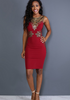 Sexy Bodycon Sundress  Floral Embroidered Boutique Party Dress Event Cocktail