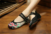 Chinos Bordado Floral Zapatos Mujer Bailarina Mary Jane Plano Ballet Algodón Lo