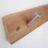 Wall Door Mounted Oak Solid Wood Zinc nickel 4 Fixed Hooks Coat Hat HANGER