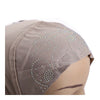 Dignified Muslim Gauze Lace Zircon Kerchief Scarf    purple