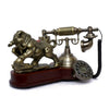 Vintage Antique Retro Caller ID Handset Desk wood Telephone Handfree Bull