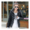 Winter Woman Hoodied Short Plus Size Down Coat   black
