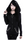 Black Witch Craft Punk Gothic Loop Fleece Hoodie Sweatshirt Top Plus Size