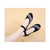 2016 Spring Embroidered Shoes High Heeled Shoes Square Dacne Manual Embroidery N