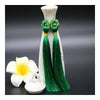 Long Tassel Ice Silk Earrings National Style Dancing  green