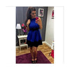 Spring Summer Round Color Sleeveless Contrast Color Splicing Waisted Slim Dress