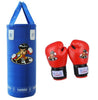 Kids Teenager Boxing Free Combat Gloves  Punch Bag blue gloves  red punch bag