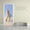 New 3D DIY PVC Waterproof  Door Wall Mural Sticker White Horse qd029