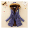 Femme Manches Longues Coton Manteau Faux Agneau Laine