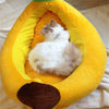 Stylish Cute Pet Dog Cat Mat Banana Shape Bed House Kennel Doggy Warm Cushion