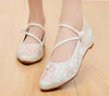 Damen Chinesisch Ethnische Stickerei Ballerinas Marry Janes Tanzen Schuhe