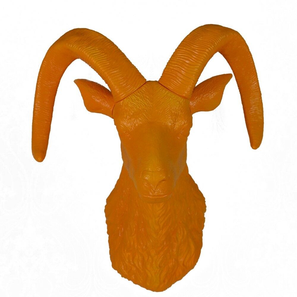 Sheep Head Wall Hanging Decoration Plastic yellow