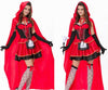 Women Sexy Little Red Riding Hood Adult Costume Fancy Dress Up Halloween Cosplay
