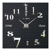 Creative Horloge Murale Simple Silencieux Diy Miroir Argent