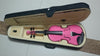 Student Akustische Violine Grösse 1/2 Ahorn Fichte mit Etui Schleife Harz Rosa