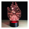 3d Estrella War Halcón Milenario Proyector Noche Bombilla USB Eléctrico