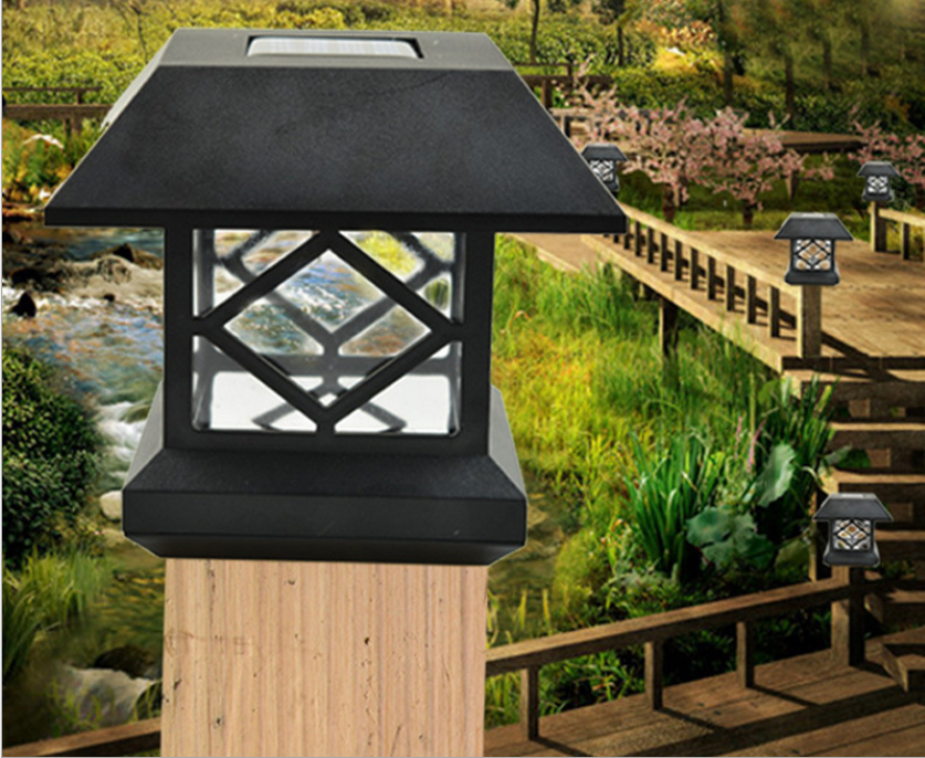 LED Solar Outdoor Light Post Cap Garden Fence