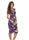 Hot Women Floral Print Slim Dress Bandage Bodycon Stretch Mini Pencil Dress