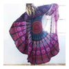 Round Tassel Knitted Beach Towel Lantern Towel Chiffon   purple