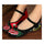 Old Beijing Cloth Embroidered Shoes Casual   red black