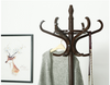 Coat Rack Stand 12 Hooks Wooden Walnut