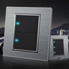 Two Billing Control Wall Brushed Aluminum LED Intelligent Switch