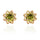 18K Gold Galvanized Austrian Zircon Earrings  green