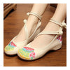 Old Beijing Cloth Embroidered Shoes Round Toe