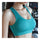 Breathable Dry Fast Woman Shockproof Running Vest Wireless Yoga Bra   blue