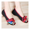 Plate Button Old Beijing Cloth Embroidered Shoes   black