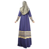 Musulmane Vêtements Manches Longues Doré Robe Rayure