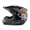 Moto Motocicleta Escúter Casco de Seguridad Brillante Calavera Negro