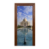 Door Sticker New 3D DIY PVC Waterproof  Door Wall Mural Taj Mahal qd037