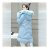 Winter Woman Middle Long Thick Down Coat Plus Sizeight blue