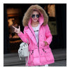 Hiver Femme Milieu Long Ajusté Doudoune Rose Rouge